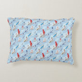 Coussins Décoratifs Dessin motif sans couture pour avions commerciaux (Dos)