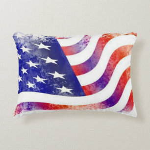 Coussins Décoratifs Dessin vintage du drapeau américain