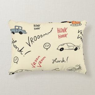 Coussins Décoratifs Dessins de voiture sans couture : Feuille enfant
