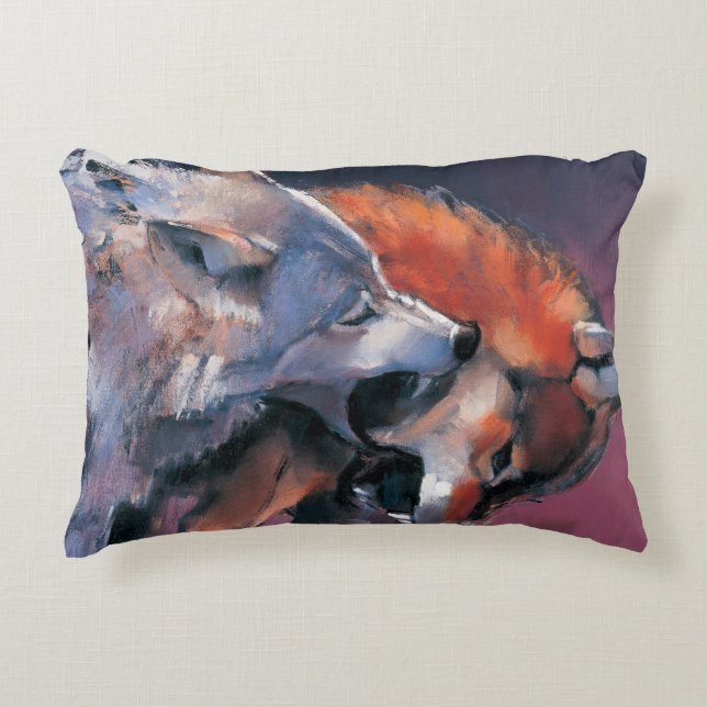 Coussins Décoratifs Deux loups (Devant)
