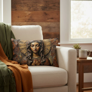 Coussins Décoratifs Dévotion sculptée Marie en bois