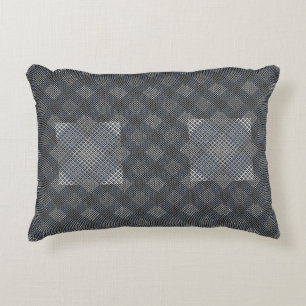 Coussins Décoratifs Diagonale 2tones du motif Checker.bx4x4 BLK BG