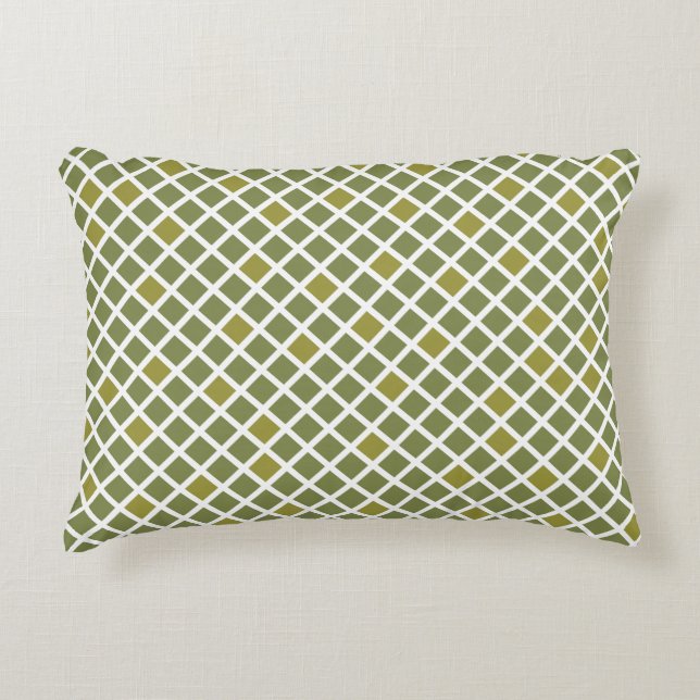 Coussins Décoratifs "Diamants"| Turtle Green & Golden Lime| (Devant)