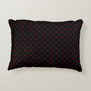 Coussins Décoratifs Diamond Shaped Red Heart & Line Art