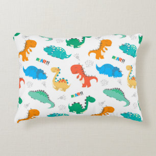 Coussins Décoratifs Dinosaures colorés mignons Motif illustré