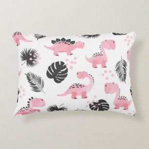 Coussins Décoratifs Dinosaures roses : Motif Enfants mignons.