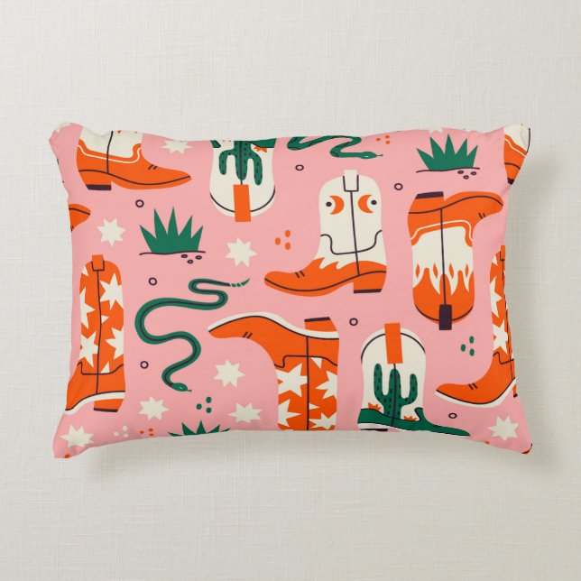 Coussins Décoratifs Divers motif bottes de cowboy (Devant)