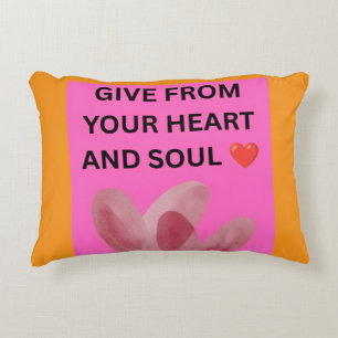 COUSSINS DÉCORATIFS DONNEZ DE TOUT VOTRE CŒUR ET ÂME ❤️