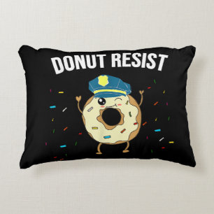 Coussins Décoratifs Donut Résistez À Mème Drôle Officier De Police Sou