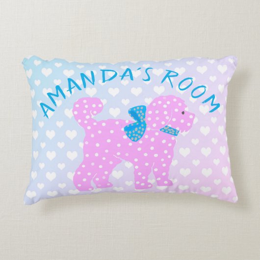 Coussins Décoratifs Doodle Chien bébé Jeune fille (Devant)