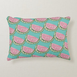 Coussins Décoratifs Doodle de pastèque à l'aquarelle motif peint