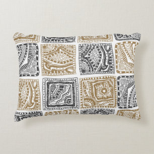 Coussins Décoratifs Doodle géométrique, motif abstrait vintage.
