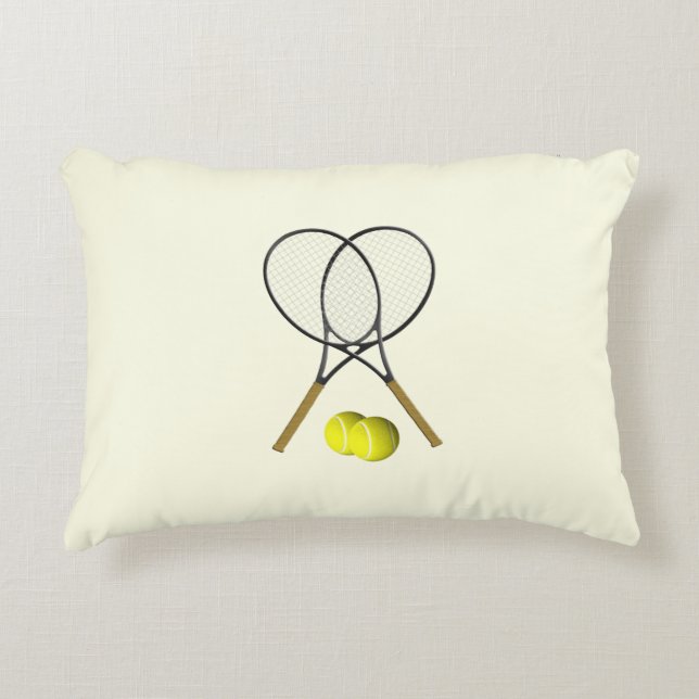 Coussins Décoratifs Double Tennis Crème (Devant)