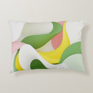 Coussins Décoratifs Douce Harmonie - Oreiller d'art abstrait vert et r