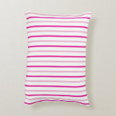 Coussins Décoratifs Douce Princesse Rose Rayures Blanches Nom (Dos(Vertical))