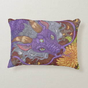 Coussins Décoratifs Dragon pourpre en fleur