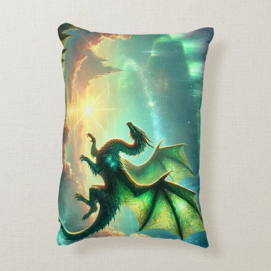 Coussins Décoratifs Dragon vert (Dos(Vertical))