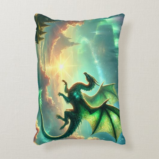 Coussins Décoratifs Dragon vert (Devant(Vertical))