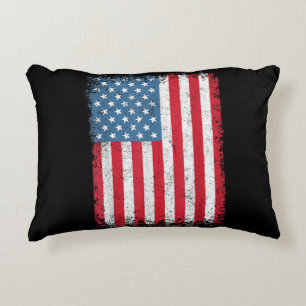 Coussins Décoratifs Drapeau Américain Patriotique Pour Hommes Femmes E