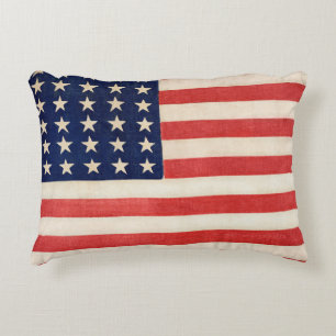 Coussins Décoratifs Drapeau américain patriotique vintage, Quatre juil
