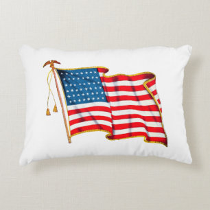 Coussins Décoratifs Drapeau américain patriotique vintage, Quatre juil