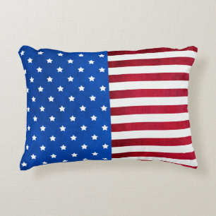 Coussins Décoratifs Drapeau américain Stars and Stripes par Shirley Ta