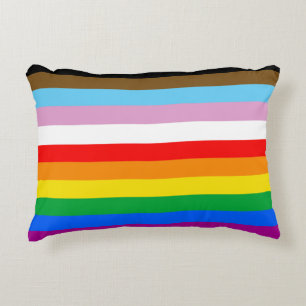 Coussins Décoratifs Drapeau arc-en-ciel de la fierté LGBTQ+ INCLUSIF