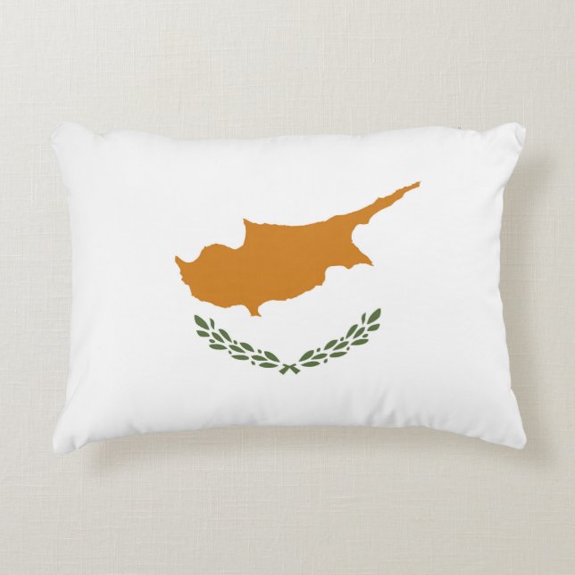 Coussins Décoratifs Drapeau de Chypre (Devant)
