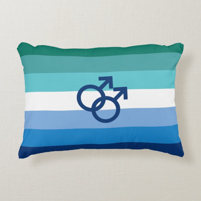 Coussins Décoratifs Drapeau de fierté gay MLM (Devant)