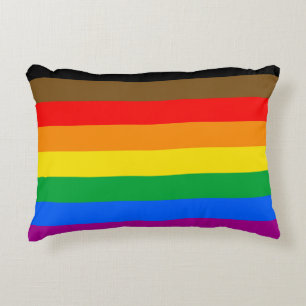 Coussins Décoratifs Drapeau de la fierté arc-en-ciel de Philly
