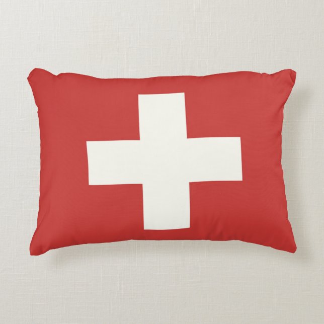 Coussins Décoratifs Drapeau de la Suisse (Devant)
