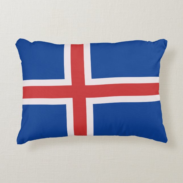 Coussins Décoratifs Drapeau de l'Islande (Devant)