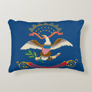 Coussins Décoratifs Drapeau d'État du Dakota du Nord, États-Unis