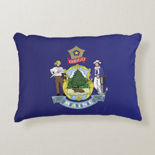 Coussins Décoratifs Drapeau d'État du Maine, États-Unis