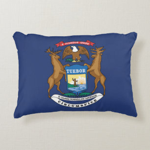 Coussins Décoratifs Drapeau d'État du Michigan, États-Unis