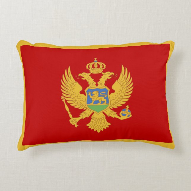 Coussins Décoratifs Drapeau du Monténégro (Devant)