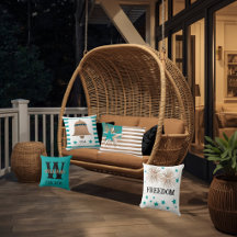 Drapeau unique Copper & Turquoise du 4 juillet 