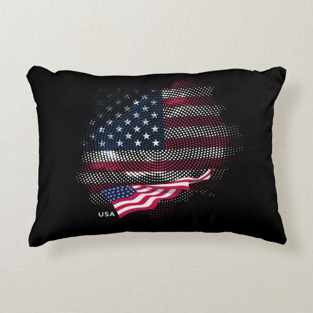Coussins Décoratifs Drapeau USA (Devant)