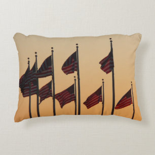 Coussins Décoratifs Drapeaux au coucher du soleil Patriotique américai