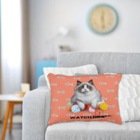 Drôle chat regarder fil os de poisson