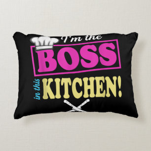 Coussins Décoratifs Drôle Je Suis Le Patron Dans Cette Cuisine De T-Sh