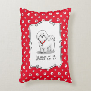 Coussins Décoratifs Drôle Tourbé Bichon Frise Chien - mignon