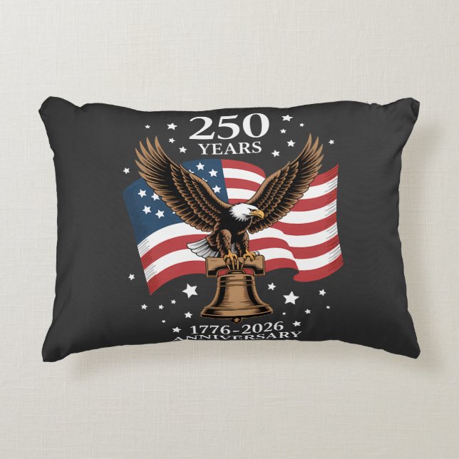 Coussins Décoratifs Eagle and Flag 250 Years of America 1776-2026 (Devant)