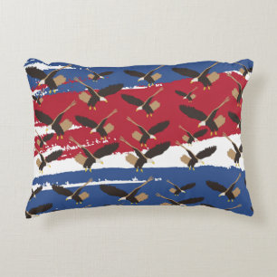 Coussins Décoratifs Eagle Bird USA Patriotic American Flag