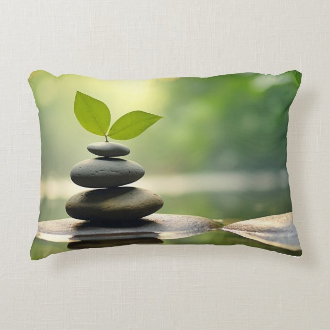 Coussins Décoratifs Eau De Pebble Rocheuse Tranquille (Devant)