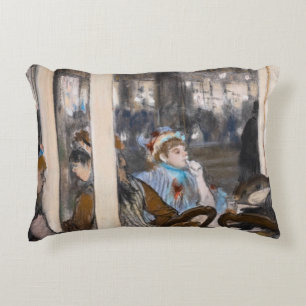 Coussins Décoratifs Edgar Degas - Femmes sur une terrasse de café le s