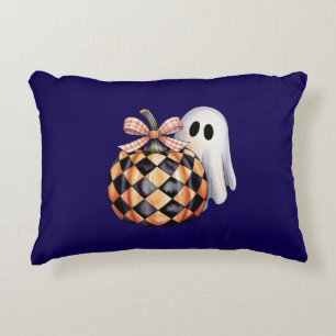 Coussins Décoratifs Éffrayant Ghost Peek Halloween T-Shirt, Checkere