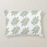 Coussins Décoratifs Elder Leaf Big Pattern 2Way Green White<br><div class="desc">Elder tree leaf silhouette in a two-way surface pattern design with green detail on a white background on the front and the reverse color-way on the back.</div>