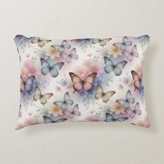 Coussins Décoratifs Élégance Artistique Florale Aquarelle Douce