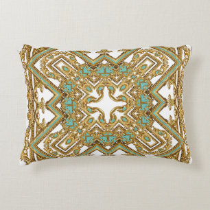 Coussins Décoratifs Elégant baroque doré, design ornemental.